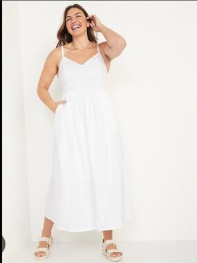 Old Navy Cotton-Poplin Cami Maxi Swing Dress